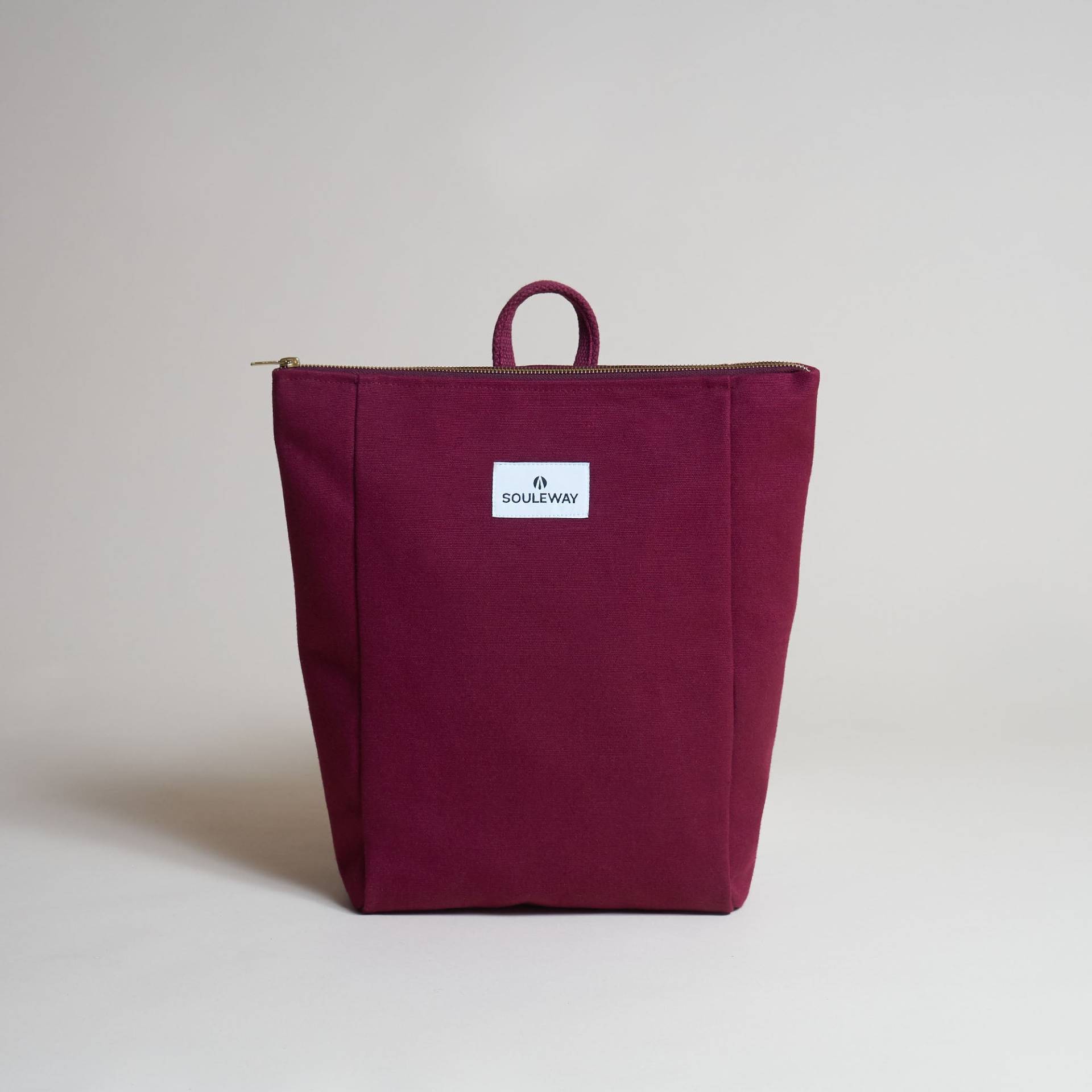 SOULEWAY - Simple Backpack S, Rucksack, 9 Liter Volumen, Laptopfach 13 Zoll, Made in Germany, Handgepäck, vegan, wasserabweisend, Bordeaux Red von Souleway