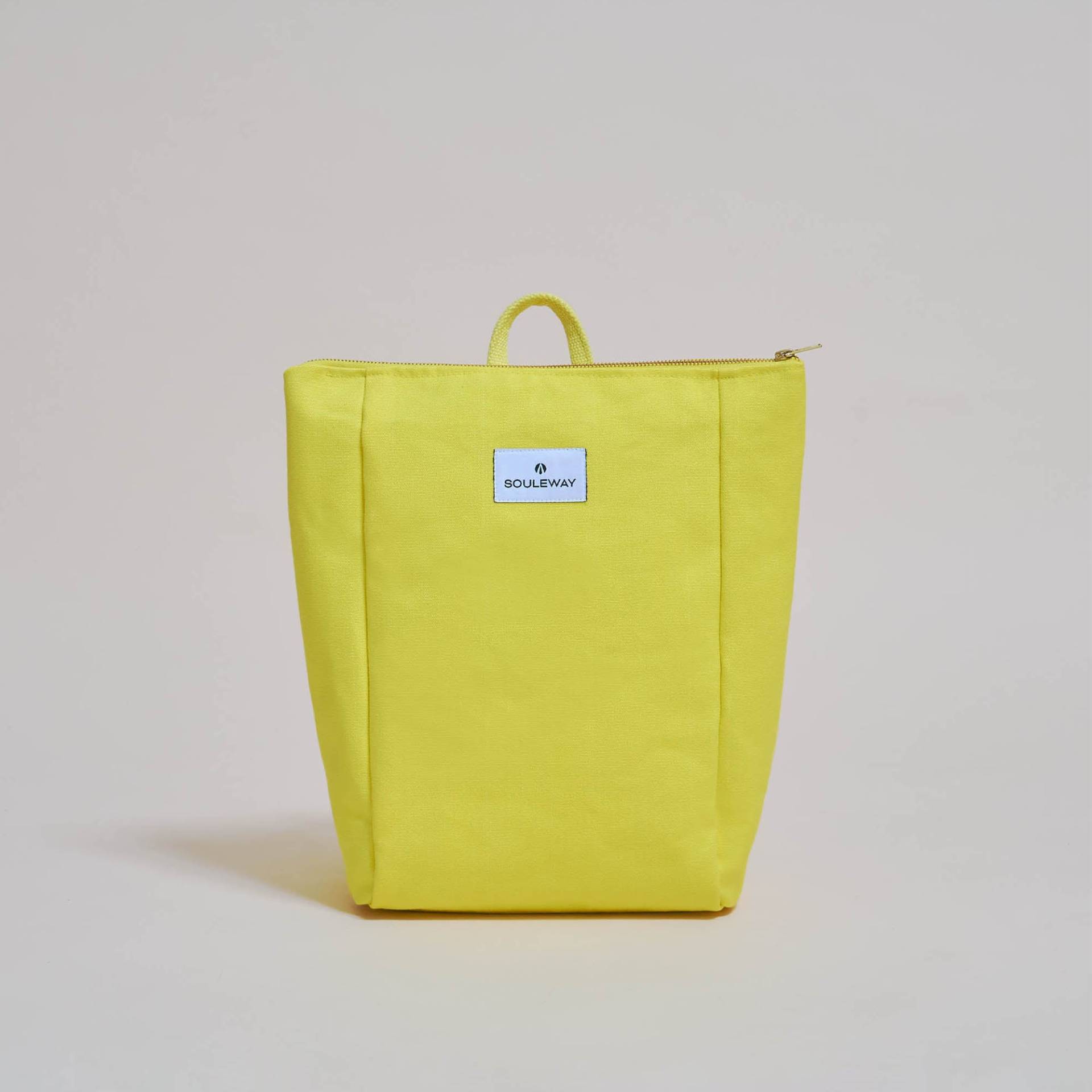 SOULEWAY - Simple Backpack S, Rucksack, 9 Liter Volumen, Laptopfach 13 Zoll, Made in Germany, Handgepäck, vegan, wasserabweisend, Bright Lemon von Souleway