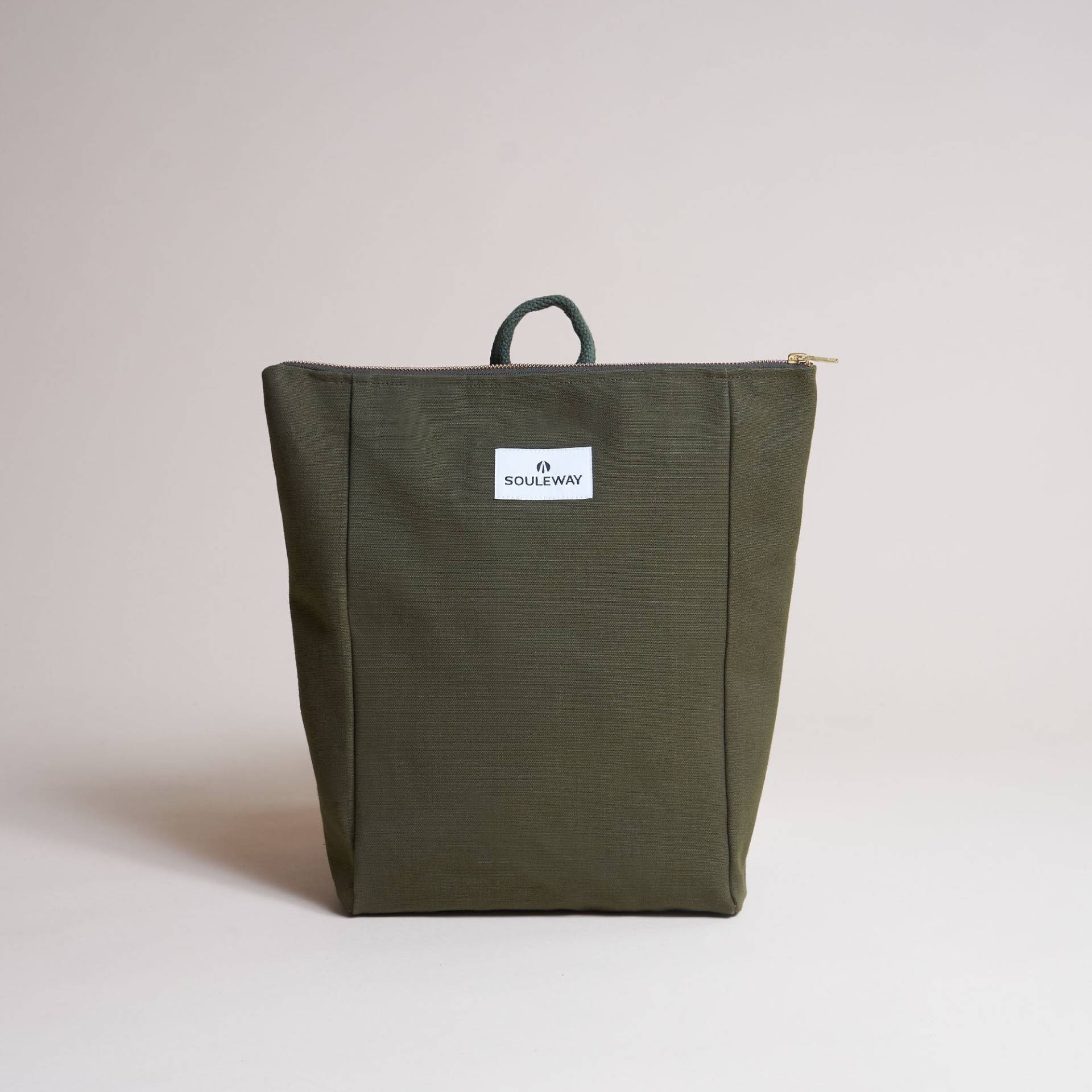 SOULEWAY - Simple Backpack S, Rucksack, 9 Liter Volumen, Laptopfach 13 Zoll, Made in Germany, Handgepäck, vegan, wasserabweisend, Dark Olive von Souleway