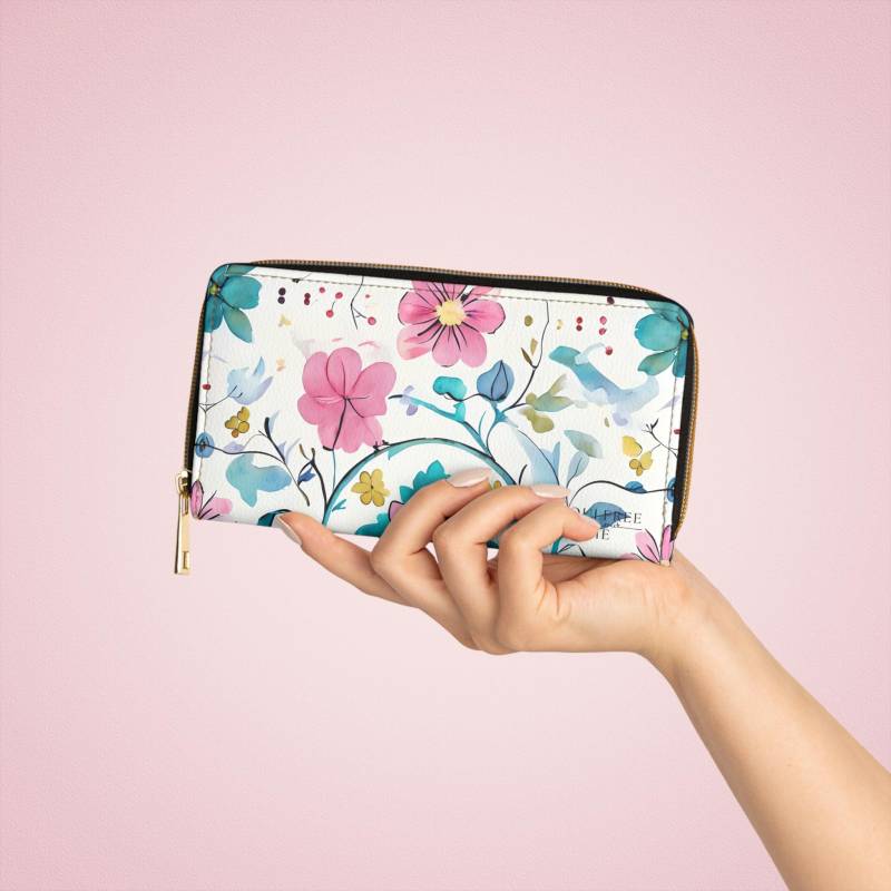 Floral Zipper Wallet, Elegant Stylish Purse, Womens Accessory, Perfect Gift For Her, Wallet Organizer von Soulfreeme