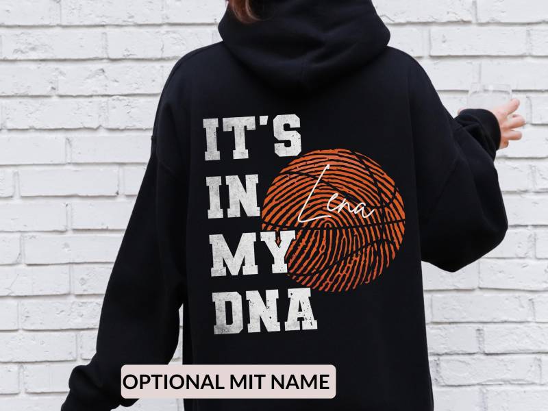 Basketball Hoodie Personalisiert Shirt Spieler Geschenkidee Teenager Pullover Rückendruck von SoulgoodiesDesigns