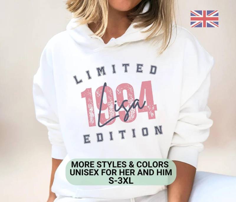 Custom Hoodie Limited Edition 1994 Personalized Name Gift 30Th Birthday Customized Hooded Sweater Born in Present For Her Cozy von SoulgoodiesDesigns