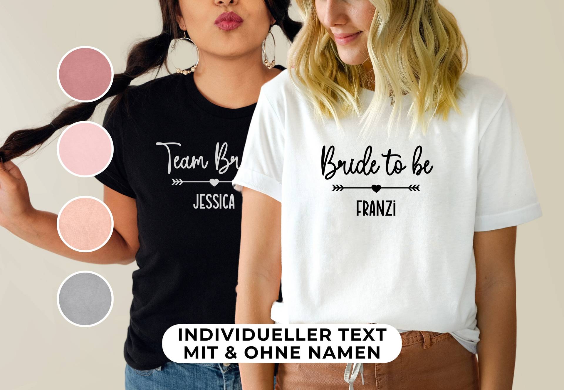Personalisiert Team Braut Shirts Eigener Text Jga Party Shirt Jungesellinnenabschied Frauen Bachelorette Feier Bride To Be Personalisiert Team Braut Shirts Eigener Text Jga Party Shirt Jungesellinnenabschied Frauen Bachelorette Feier Bride To Be von SoulgoodiesDesigns