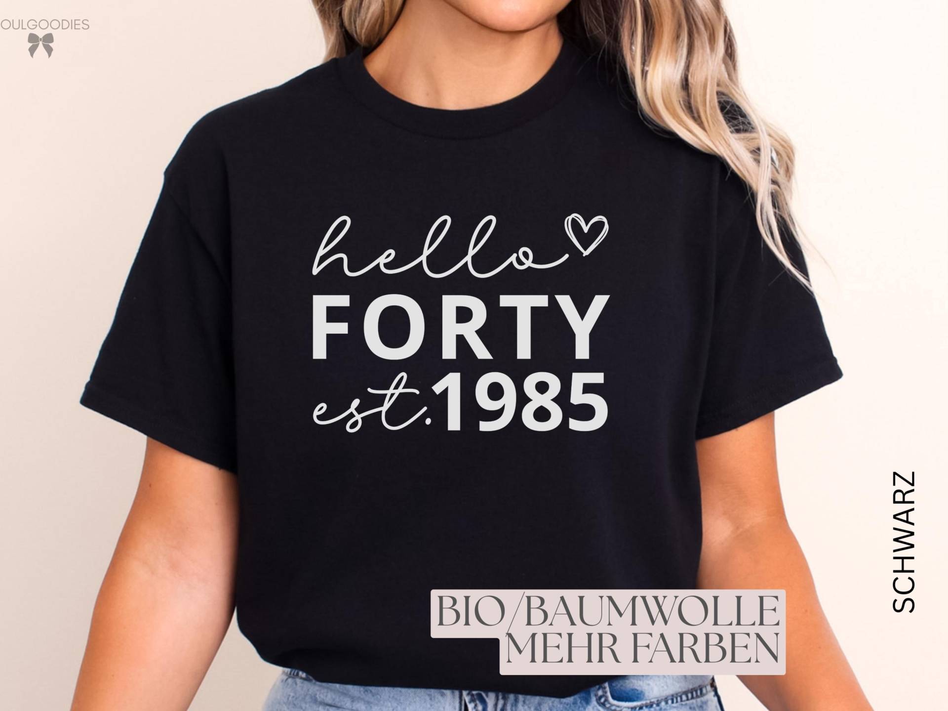 Shirt 40 Geburtstag Frau Geburtstagsshirt Hello Forty Tshirt Für Geburtstagsparty Freundin Geschenkidee von SoulgoodiesDesigns