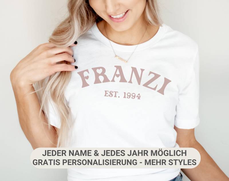 Shirt Personalisiert Name Pulli Geschenk Geburtstag Custom Customized Year Gift For Friend Unique Women Personalized Shirt Personalisiert Name Pulli Geschenk Geburtstag Custom Customized Year Gift For Friend Unique Women Personalized von SoulgoodiesDesigns