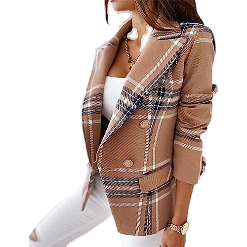 Soulolo Damen Blazer Cardigan Female Freizeit Business Jacke Elegant Blazer Lang Anzugjacke Casual Basic Blazer Blazer für Damen Businessjacke Mantel Coat von Soulolo