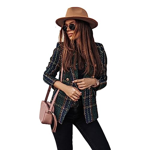 Soulolo Damen Blazer Cardigan Female Freizeit Business Jacke Elegant Blazer Lang Anzugjacke Casual Basic Blazer Blazer für Damen Businessjacke Mantel Coat von Soulolo