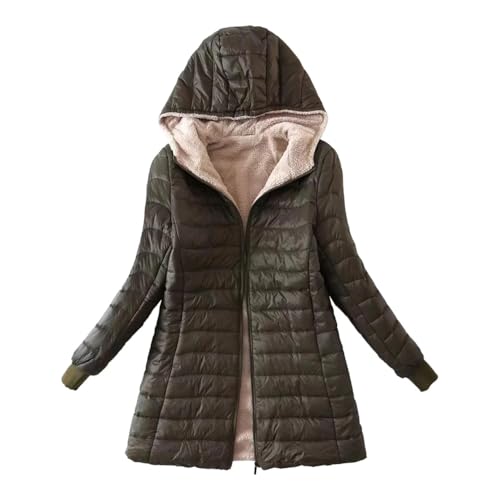 Soulolo Damen Steppmantel Damen Winterjacke Damen Winterparka Warm Lang Jacke Softshellmantel übergangsmantel Coat Frauen Outdoorjacke von Soulolo