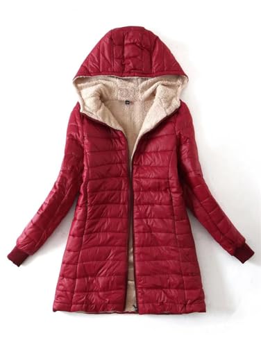 Soulolo Damen Steppmantel Damen Winterjacke Damen Winterparka Warm Lang Jacke Softshellmantel übergangsmantel Coat Frauen Outdoorjacke von Soulolo