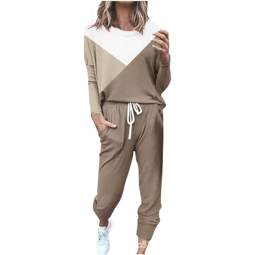 Soulolo Damen Trainingsanzug Sportanzug Set Jogginganzug Trainingsanzug Hausanzug Kuschel Jogginganzug Sportliche Hose Stück Set Sport Yoga Outfit von Soulolo