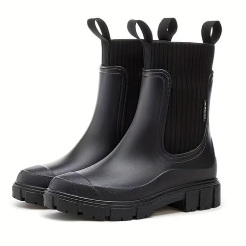 Soulolo Gummistiefel Damen Wasserdicht Stiefel Boots Anti-Rutsch Atmungsaktiv Elegant Regenstiefel Stiefeletten Rutschfest Outdoor Soulolo Gummistiefel Damen Wasserdicht Stiefel Boots Anti-Rutsch Atmungsaktiv Elegant Regenstiefel Stiefeletten Rutschfest Outdoor von Soulolo