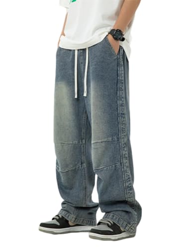 Soulolo Herren Jeans Baggy Hip Hop Jeanshose Straight Leg Jeans Casual Vintage Denim Hosen Y2K Jeans Teenager Hose Jeans Harajuku Denim Pants Soulolo Herren Jeans Baggy Hip Hop Jeanshose Straight Leg Jeans Casual Vintage Denim Hosen Y2K Jeans Teenager Hose Jeans Harajuku Denim Pants von Soulolo