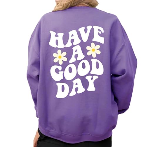 Soulolo Hoodie Damen Oversize Backprint Pullover Y2K Pullover Aufdruck Casual Hoodie Sweatshirt mit Kapuze Langarmshirt Kapuzenpullover Hoodies von Soulolo