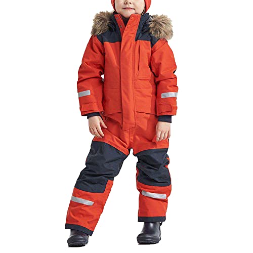 Soulolo Kinder Mädchen Skianzug Schneeanzug Tmungsaktiv und Wasserdicht Winddicht Funktions-Skioverall Schneeanzug Gefüttert von Soulolo