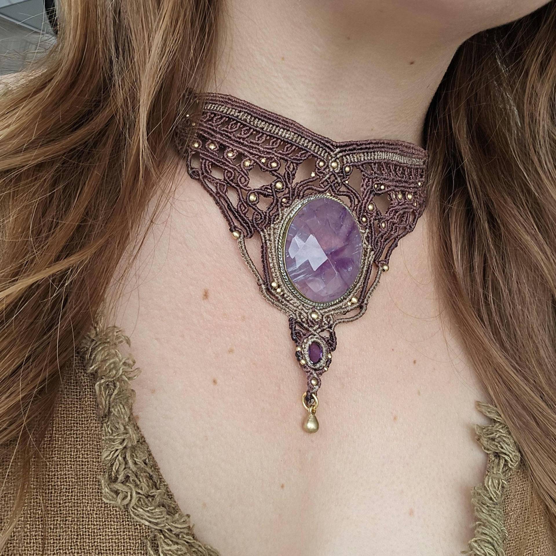Amethyst Collier Boho von SoulpiecesbyAmelie