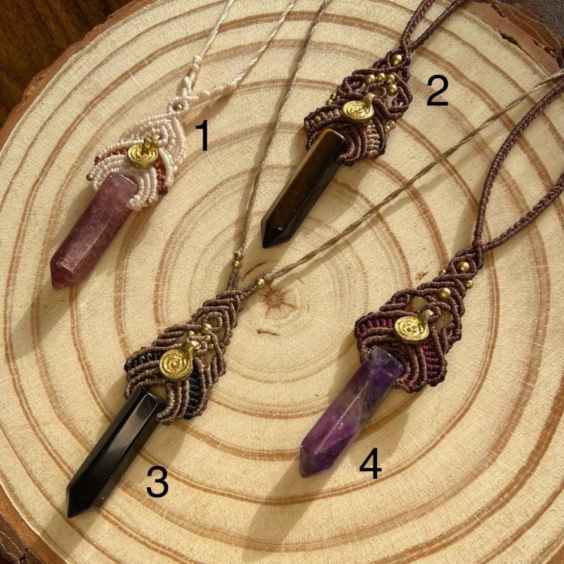 Edelsteinspitzen Halsketten Boho Anhänger Lebensspirale Edelsteinspitzen Halsketten Boho Anhänger Lebensspirale von SoulpiecesbyAmelie