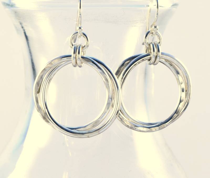 Ea616 - Sterling Doppel Link Ohrringe Groß von SoulsJourneyJewelry