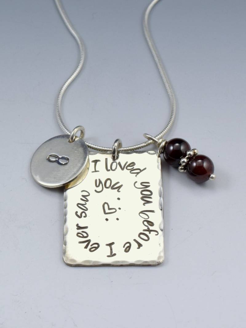 Pe716 - Sterling Silber Anhänger "Ich Liebte Dich, Bevor Ich Dich Jemals Gesehen" von SoulsJourneyJewelry