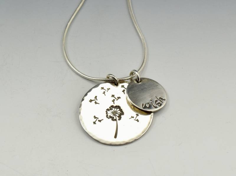 Pe761 - Sterling Silber Löwenzahn Anhänger von SoulsJourneyJewelry