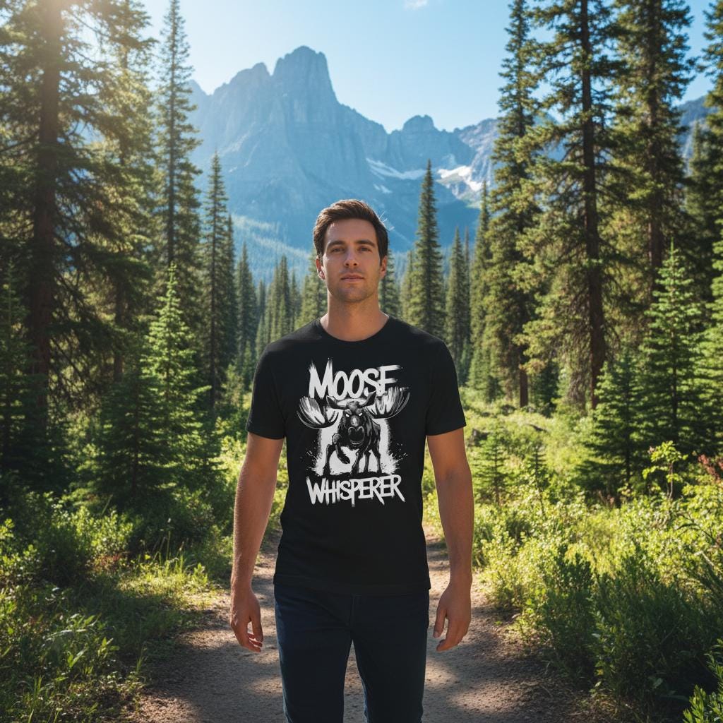 Moose Shirt | Whisperer Funny Animal Lover Outdoor Humor Scandinavian Wilderness Wildlife Epic Norway Gift von Soulvibed