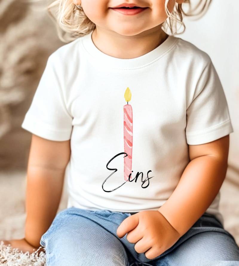 Geburtstagsshirt Kerzen T-Shirt Geburtstag Jungen Mädchenarm Kurz Personalisiert Zahl 1 2 3 4 5 6 7 8 9 10 Jahre Geschenk Geburtstagskind von SoulwearByMiRoDesign