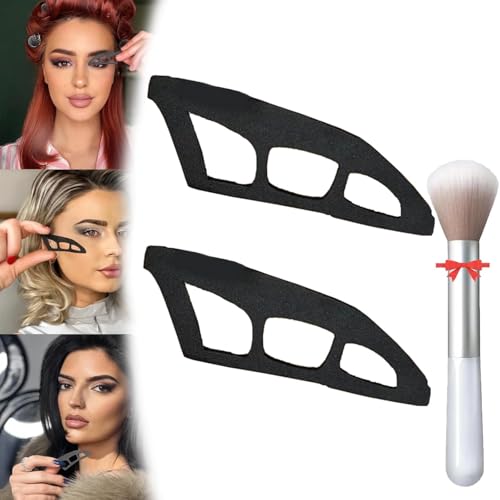 Eyetour Your Glam Bestie,2025 New Reusable Eyetour Eyeshadow Shaper Tool,Makeup Tape for Eyeshadow Shields and Eyeliner Stencil Under Eye Liner Wing Face Make up Guide Helper Eyeshadow Stickers (2pcs) von Soumiey