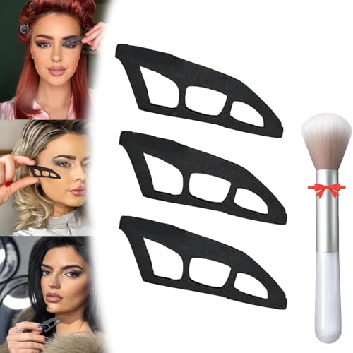Eyetour Your Glam Bestie,2025 New Reusable Eyetour Eyeshadow Shaper Tool,Makeup Tape for Eyeshadow Shields and Eyeliner Stencil Under Eye Liner Wing Face Make up Guide Helper Eyeshadow Stickers (3pcs) von Soumiey