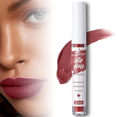FAFAMOON Single Stick Non-Stick Cup Matte Mist Velvety Lip Gloss,Lip Glaze,Non-stick Cup Lip Glaze,Long Lasting Lip Gloss 24 Hour Waterproof Non Sticky (01#) von Soumiey