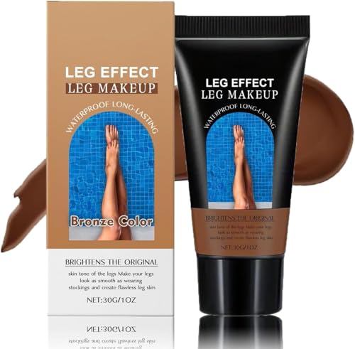 Leg Makeup Full Coverage Waterproof No Transfer Leg Makeup To Cover Veins Concealer For Mature Skin Smooth Tone Body Make up Long Lasting Leg And Body Scar Cover Up (Bronze) von Soumiey