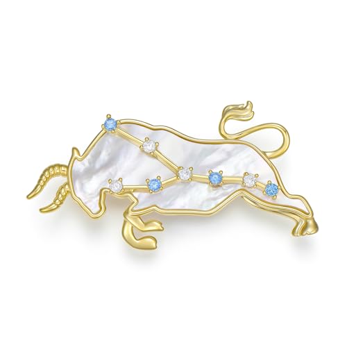 Soumimi 14 Karat Gold Sternzeichen Brosche Pin 12 Sternbilder Brosche CZ Horoskop Pins Schmuck Geburtstag Weihnachten Geschenk für Frauen, 14 Karat vergoldet, Zirkonia Weiß Soumimi 14 Karat Gold Sternzeichen Brosche Pin 12 Sternbilder Brosche CZ Horoskop Pins Schmuck Geburtstag Weihnachten Geschenk für Frauen, 14 Karat vergoldet, Zirkonia Weiß von Soumimi