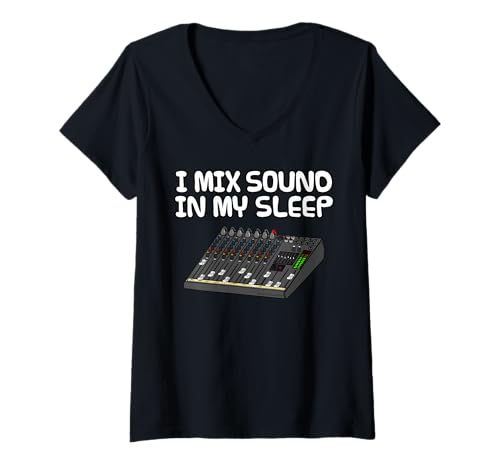 Damen Ich mische Sound im Schlaf, Tontechniker lustig T-Shirt mit V-Ausschnitt Damen Ich mische Sound im Schlaf, Tontechniker lustig T-Shirt mit V-Ausschnitt von Sound Engineer Sarcasm Funny By DoodleRob