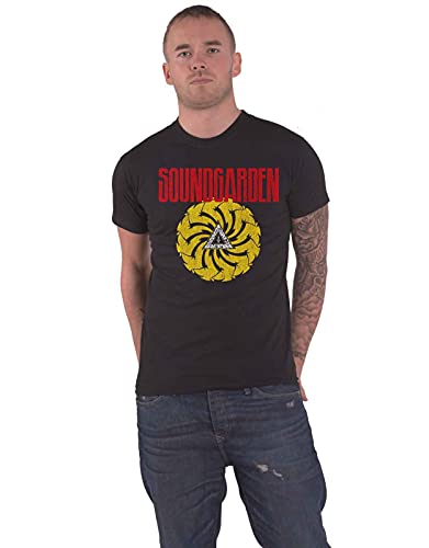 Soundgarden T Shirt Badmotorfinger V3 Band Logo Nue offiziell Herren Schwarz L von Rocks-off