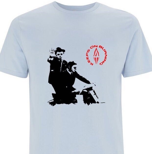 Premium Bio-T-Shirt Keeps On Burning | Sky Blue - Inspiriert Von The Style Rat | Paul Weller von SoundisColour
