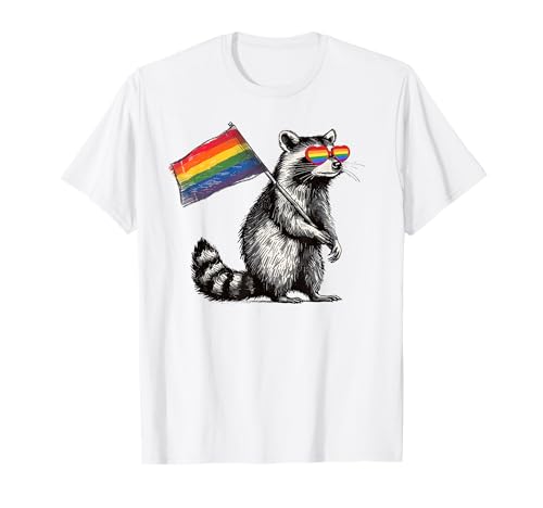 Lustiger Waschbär Gay Pride LGBTQ Regenbogen-Flagge Männer Frauen Kinder T-Shirt Lustiger Waschbär Gay Pride LGBTQ Regenbogen-Flagge Männer Frauen Kinder T-Shirt von Sounds Gay I'm In Funny Possum LGBT Pride Rainbow