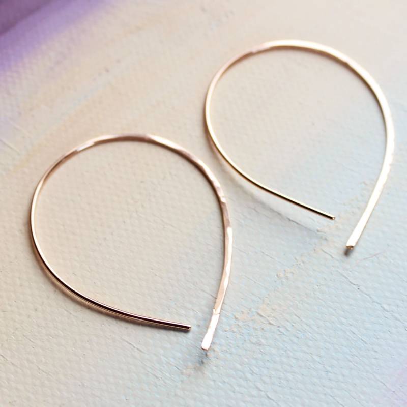 Rose Gold Hoop Ohrringe - Earing Ohrringe, Hoop von SoundsofSilver