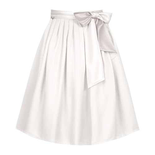 Dirndl Schürze Lang - Dirndlschürzen Dirndlschürze Oktoberfest Outfit Trachten Rock Dirndlrock Knielang Trachtenmode Trachtenrock Große Größen Samt Rocklänge Trachtenkleid Mit Schnalle Beige von Soupliebe