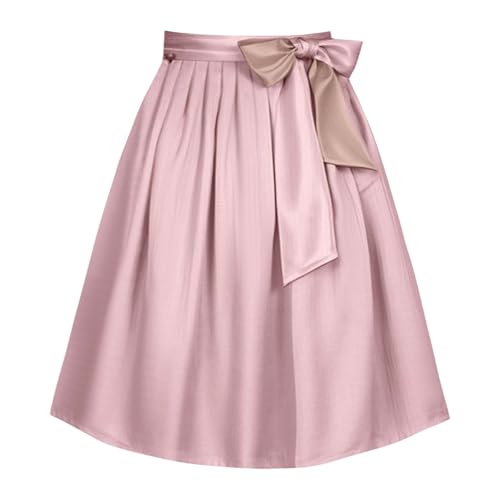 Dirndl Schürze Lang - Dirndlschürzen Dirndlschürze Oktoberfest Outfit Trachten Rock Dirndlrock Knielang Trachtenmode Trachtenrock Große Größen Samt Rocklänge Trachtenkleid Mit Schnalle Rosa von Soupliebe