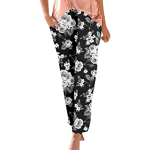 Sommer Hosen Damen Sommer Haremshose Schlupfhose Boho Strandhose Sommerhose Leicht Freizeithose Loose Frauen Hose mit Taschen Stoffhose Jogginghose Lockere Luftig Sommerhosen Culottes Hosen von Soupliebe