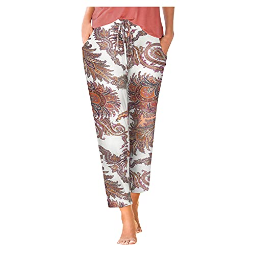 Sommer Hosen Damen Sommer Haremshose Schlupfhose Boho Strandhose Sommerhose Leicht Freizeithose Loose Frauen Hose mit Taschen Stoffhose Jogginghose Yogahose Lockere Luftig Sommerhosen Relaxhose von Soupliebe