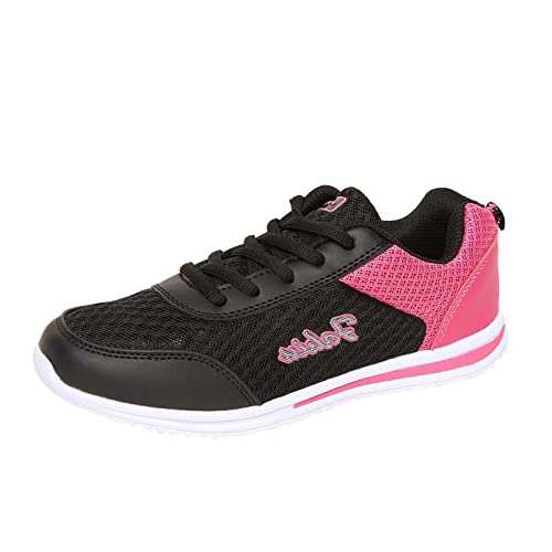 Sneaker Damen Schwarz Flach Elegant Sneaker Air Outdoor Laufschuhe Sport Orthopädische Schnürsenkel Sommer Frühling Atmungsaktiv Sportschuhe Sneaker Schuhe Shoes Arbeitsschuhe Sommerschuhe von Soupliebe