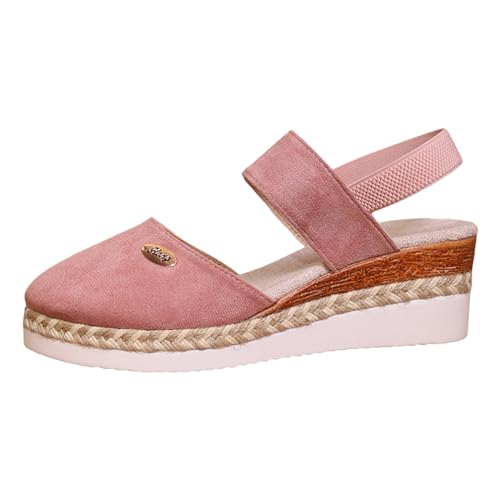 Soupliebe Espadrilles Damen Mit Keilabsatz Sommer Keilsandalen - Linen Geflochtene Gestrickt Freizeitsandale Schuhe Knöchelschnallenverschluss Plateau Sandalen Soupliebe Espadrilles Damen Mit Keilabsatz Sommer Keilsandalen - Linen Geflochtene Gestrickt Freizeitsandale Schuhe Knöchelschnallenverschluss Plateau Sandalen von Soupliebe