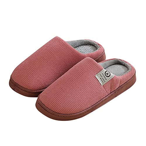 Soupliebe Hausschuhe Plüsch Damen Herren Bequeme Pantoffeln Winter Warm Hauspantoffeln Weiche Flacheschuhe rutschfeste Schlappen hauslatschen Indoor Outdoor von Soupliebe