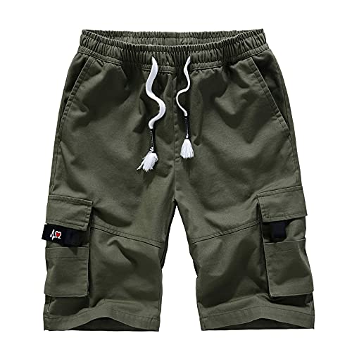 Soupliebe Shorts Herren Sommer Casual Outdoor Freizeithose Sport Schwarz Elasten Kurz Hosen Elasten Jogging Gummizug Mit Tasche Stretch Bermuda Jungs Pants Sweathose von Soupliebe