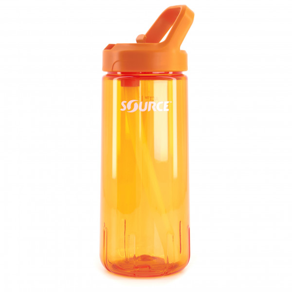 Source - New Act Tritan Single Wall mit Trinkhalm - Trinkflasche Gr 0,7 l orange von Source