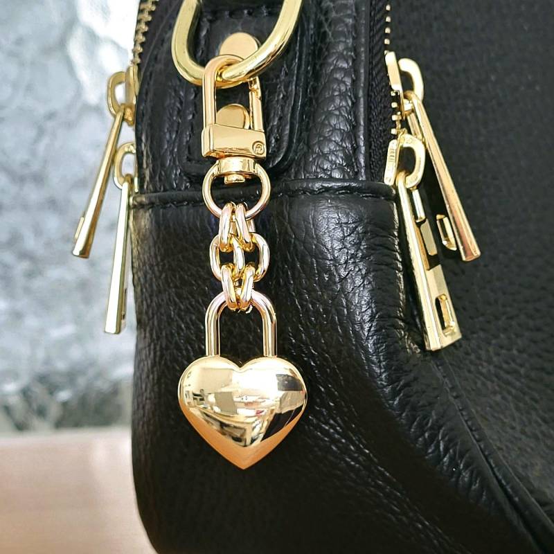 Spiegel Poliert Gold Herz Vorhängeschloss Anhänger Für Handtasche/Geldbörse Spiegel Poliert Gold Herz Vorhängeschloss Anhänger Für Handtasche/Geldbörse von SourceJewellery