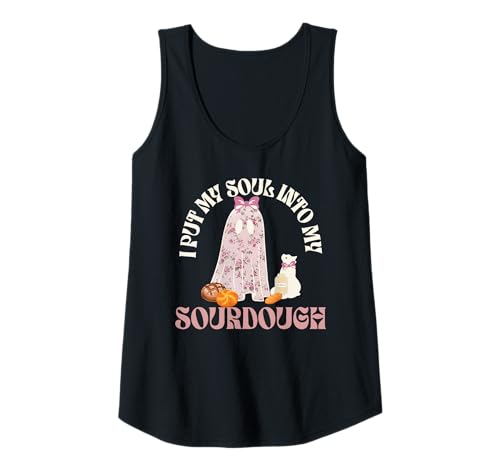 Damen Cute Ghost Bread Era Ich stecke Meine Seele in Meinen Sauerteig-Starter Tank Top Damen Cute Ghost Bread Era Ich stecke Meine Seele in Meinen Sauerteig-Starter Tank Top von Sourdough Ghost Shirts by Southerngal