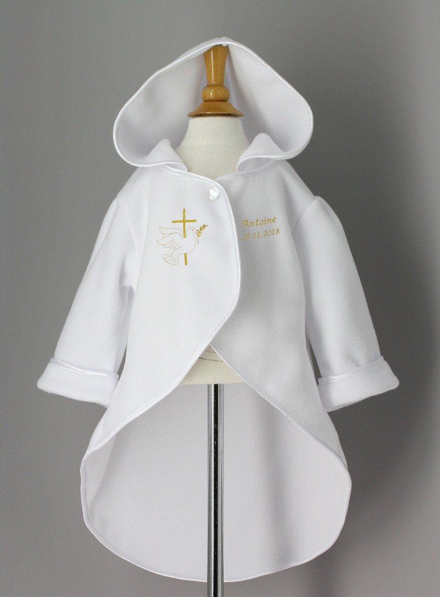 Weißer Baby-Taufumhang - Muster Ihrer Wahl Und Anpassbar Weißer Baby-Taufumhang - Muster Ihrer Wahl Und Anpassbar von SourireDunAnge