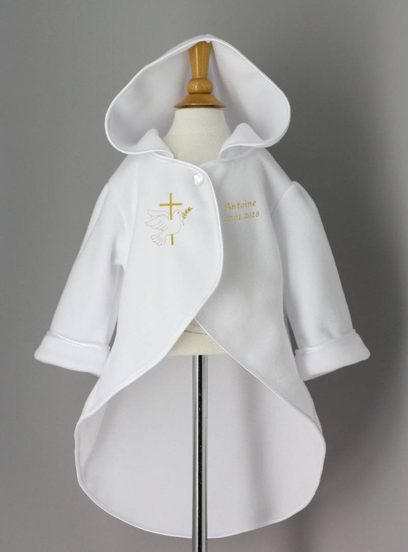 Weißer Baby-Taufumhang - Muster Ihrer Wahl Und Anpassbar Weißer Baby-Taufumhang - Muster Ihrer Wahl Und Anpassbar von SourireDunAnge