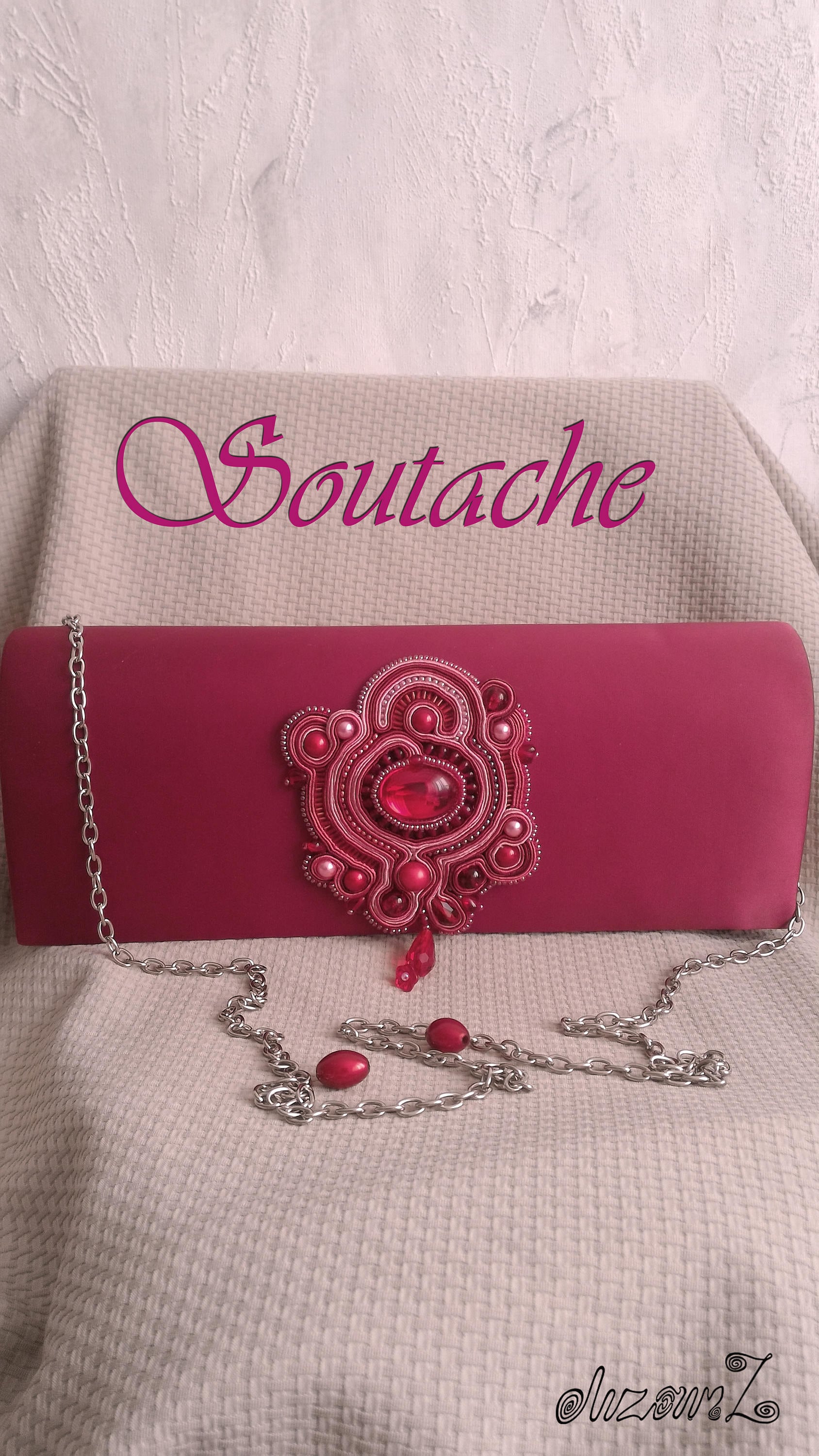 Clutch Farbe Bordeaux, Dekorieren Soutache Stickerei, Rot Ovaler Stein, Feier Clutch Farbe Bordeaux, Dekorieren Soutache Stickerei, Rot Ovaler Stein, Feier von SoutacheWorldShop