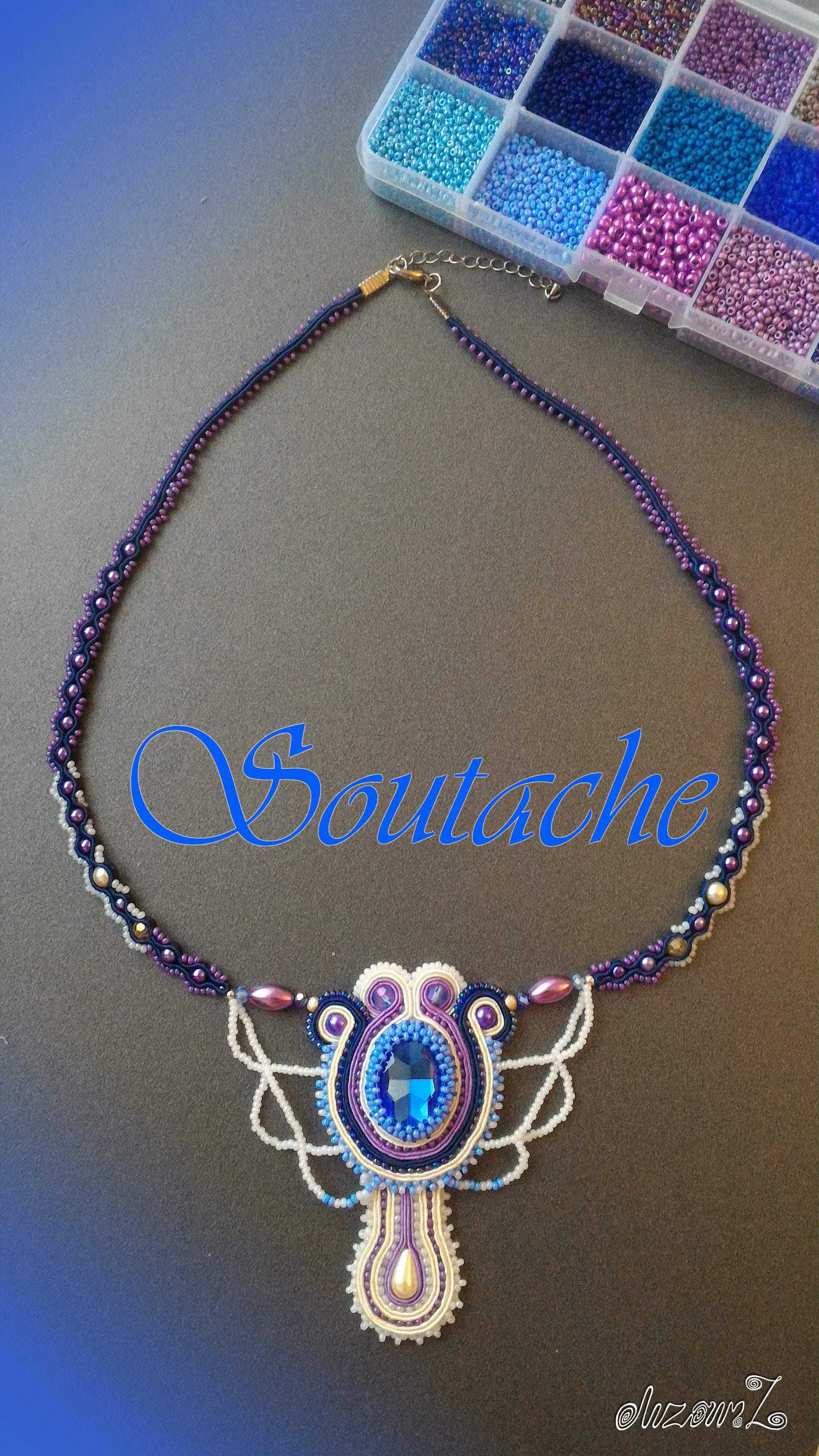 Soutache Halsband "Morgentau", Dekorieren Sie Das Kleid, Für Alle, Die Ihren Eigenen Stil Haben, Schöne Blaue Farbe Soutache Halsband "Morgentau", Dekorieren Sie Das Kleid, Für Alle, Die Ihren Eigenen Stil Haben, Schöne Blaue Farbe von SoutacheWorldShop